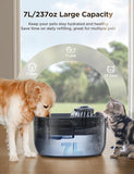 7L/1.8Gal Dog Water Fountain for Large Dog,Dog Water Bowl Dispenser Pet Water Fountain, Water Dispenser for Dogs with Ultra Quiet Pump