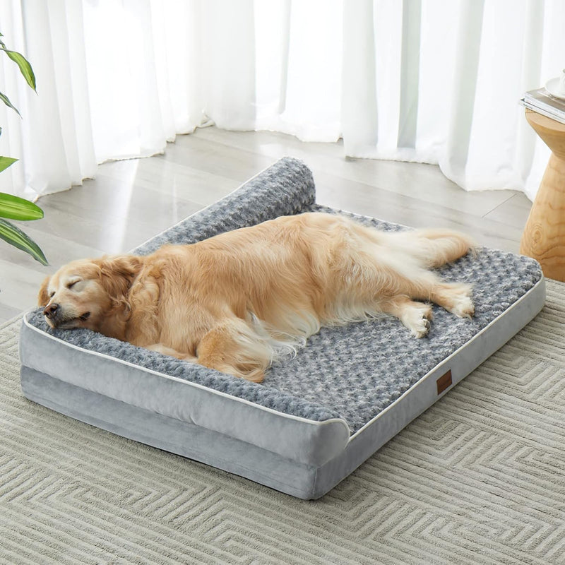 Orthopedic Dog Bed for Large Dogs-Big Waterproof Sofa Dog Bed with Removable Washable Cover, Washable Pet Bed with Waterproof Lining and Nonskid