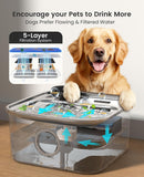Dog Water Fountain for Large Dogs, 10L/2.6Gal Dog Fountain Water Bowl with Multi-Filtration & Deeper Drinking Aera, Large pet Water Fountain