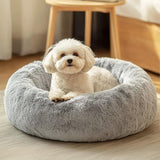 Small Dog Bed, Calming Soft Anti-Anxiety Donut Cat Bed, Washable Round Fluffy Cushion for Small and Medium Pets